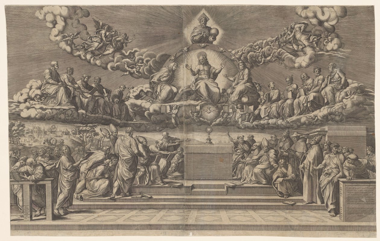 Dispute Over the Holy Sacrament by Giorgio Ghisi