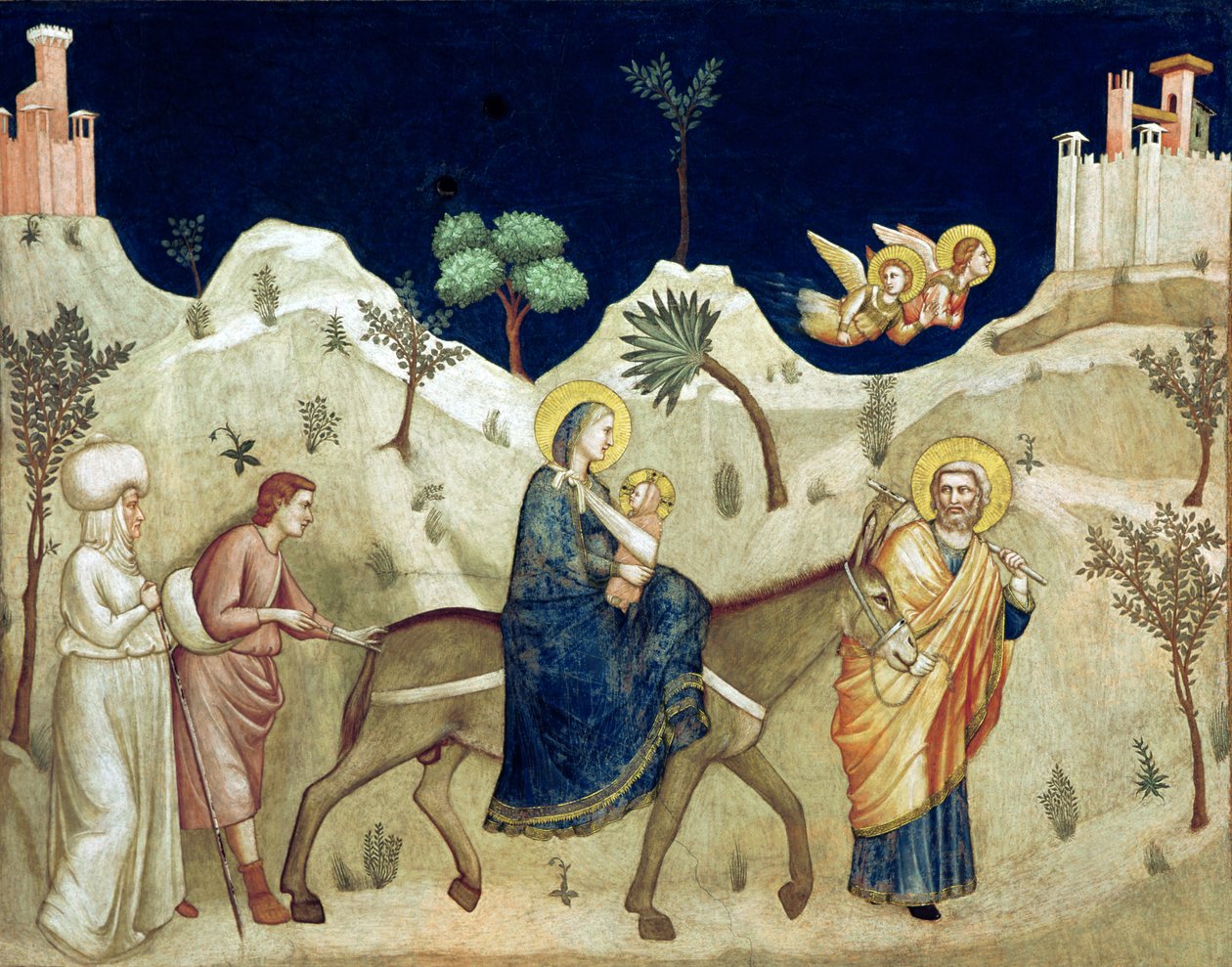 The Flight into Egypt by Giotto di Bondone