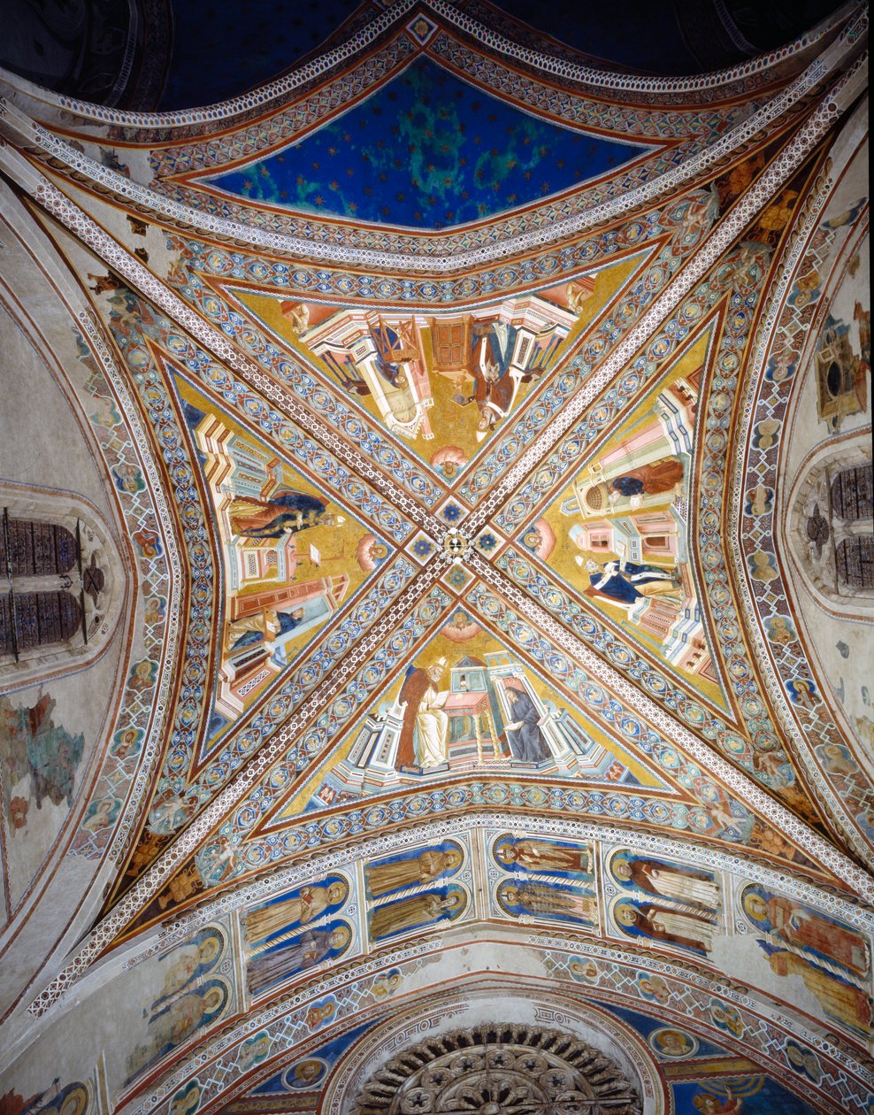 Vault of the Four Doctors of the Church, c.1297 by Giotto di Bondone