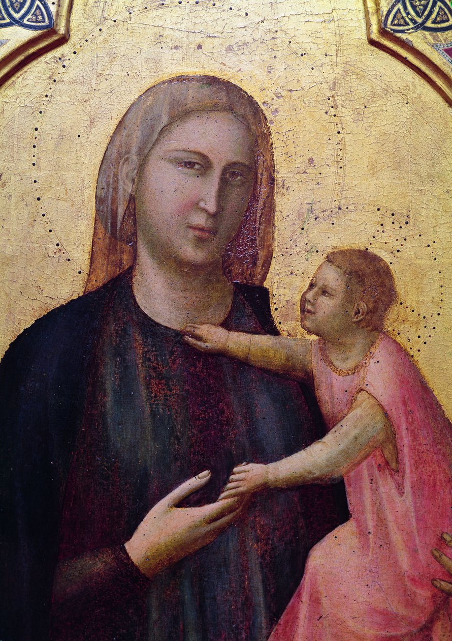 Virgin and Child, Central Panel of the Badia Altarpiece, c.1301 (detail) by Giotto di Bondone