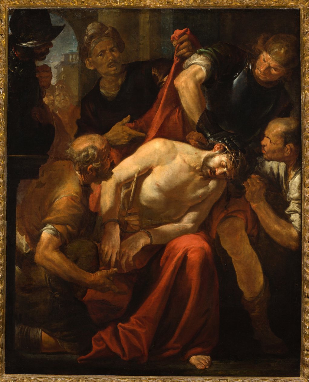 Christ Crowned with Thorns (Mocked Christ) by Giovacchino Assereto