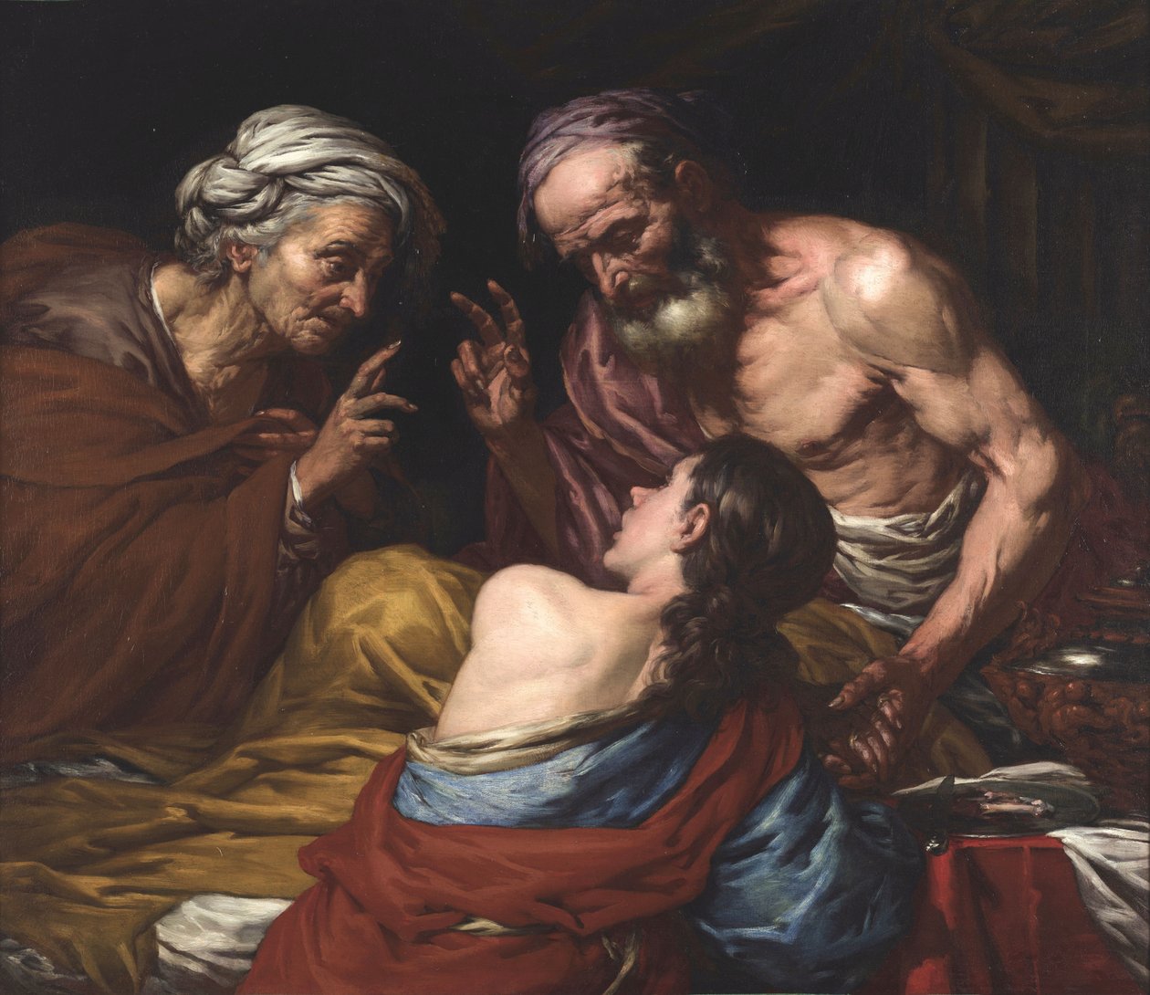 Isaac blesses Jacob by Giovan Battista Langetti