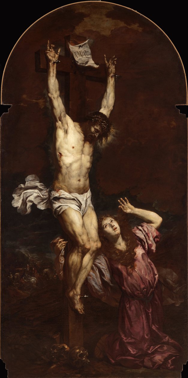 Mary Magdalene at the Foot of the Cross by Giovan Battista Langetti