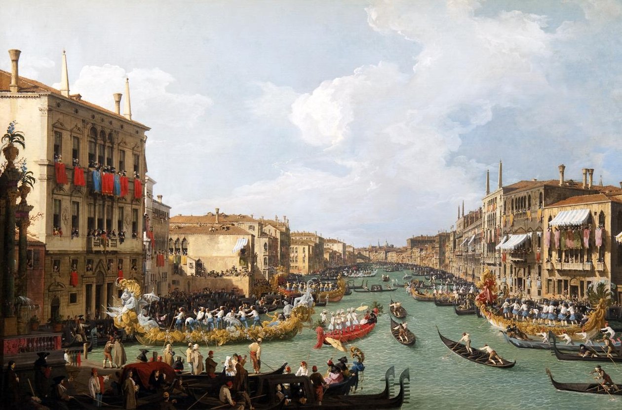 The Regatta on the Grand Canal by Giovanni Antonio Canal