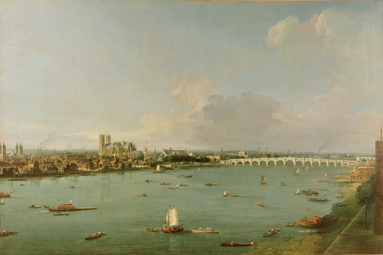 View of the Thames from South of the River by Giovanni Antonio Canal
