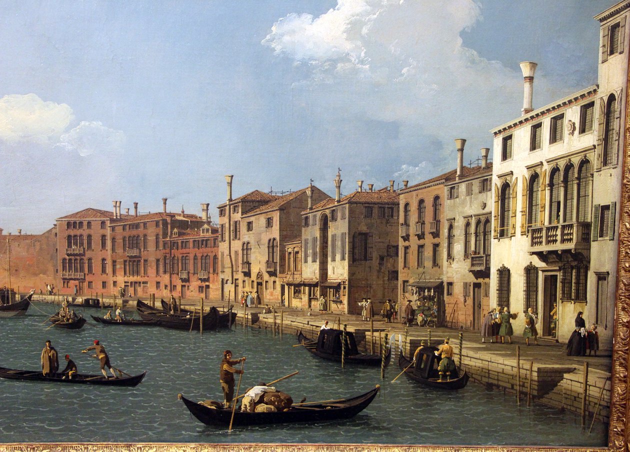 View of the Santa Chiara Canal in Venice by Giovanni Antonio Canal