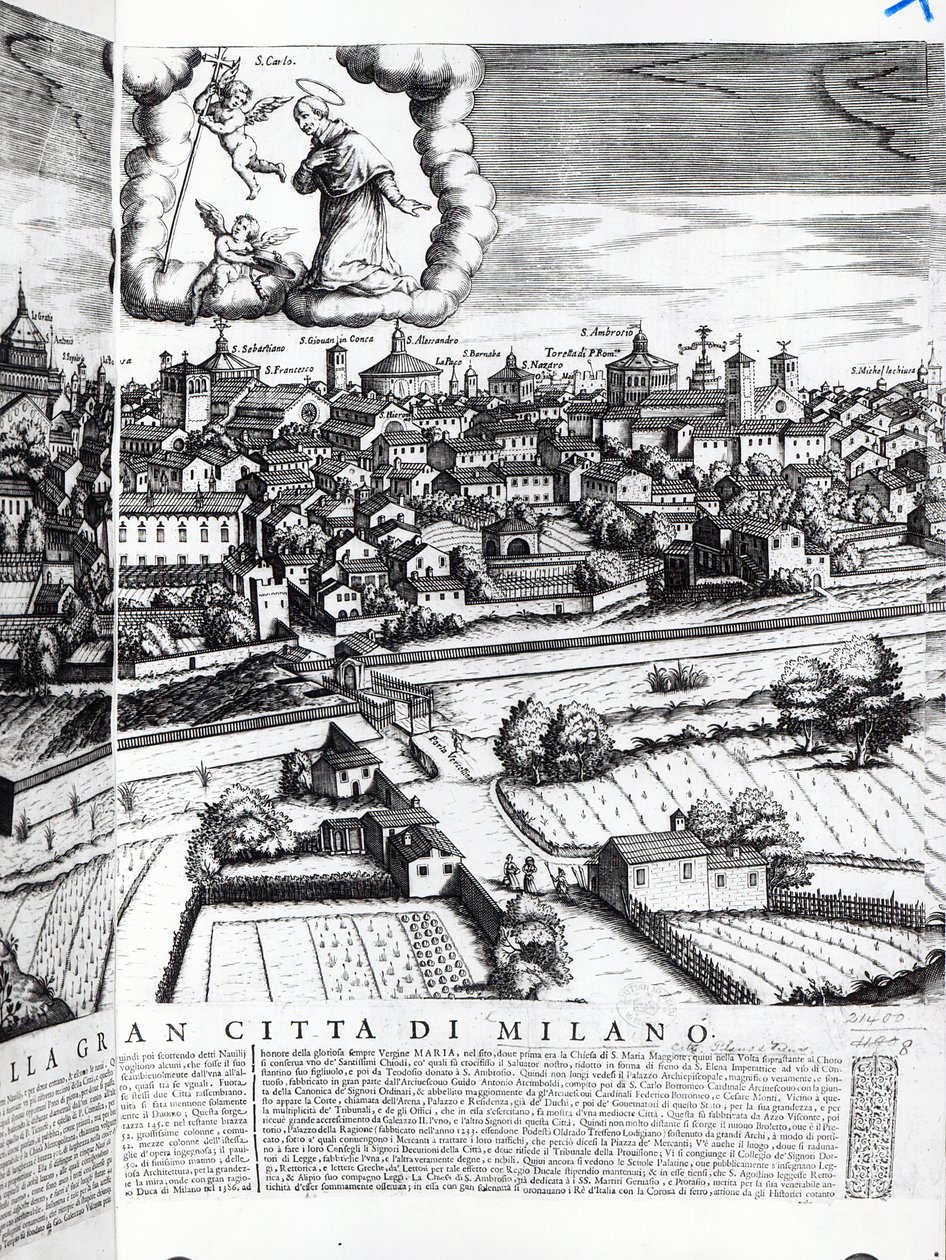 A Section of a Map of Milan by Giovanni Battista Bonacina