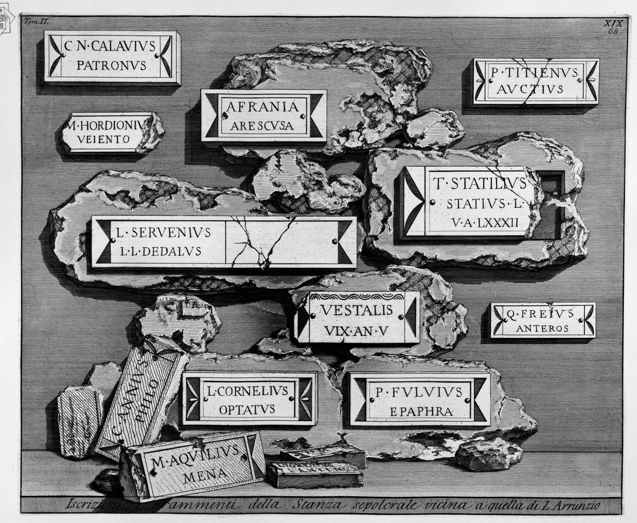 Remains of the Burial Chamber for the Common People in the Magnani Villa; See Also Piranesi
