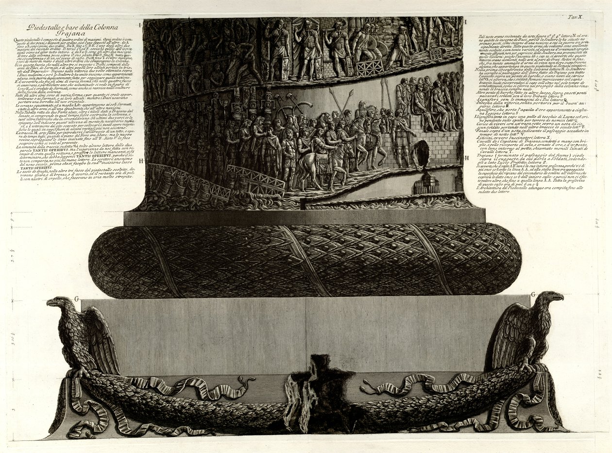 Pedestal and Base of the Trajan Column by Giovanni Battista Piranesi