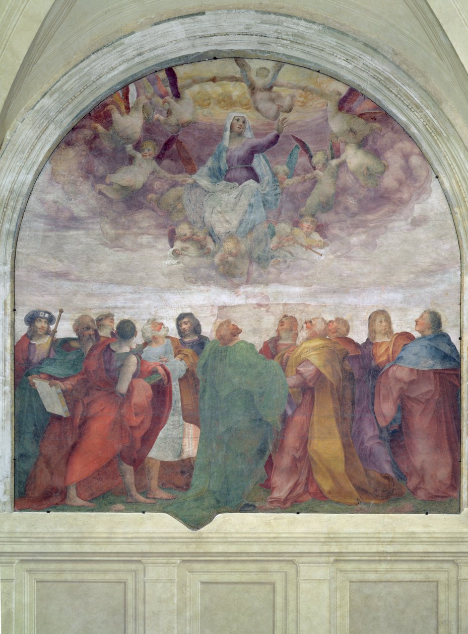 Assumption of the Virgin, 1513 by Giovanni Battista Rosso Fiorentino
