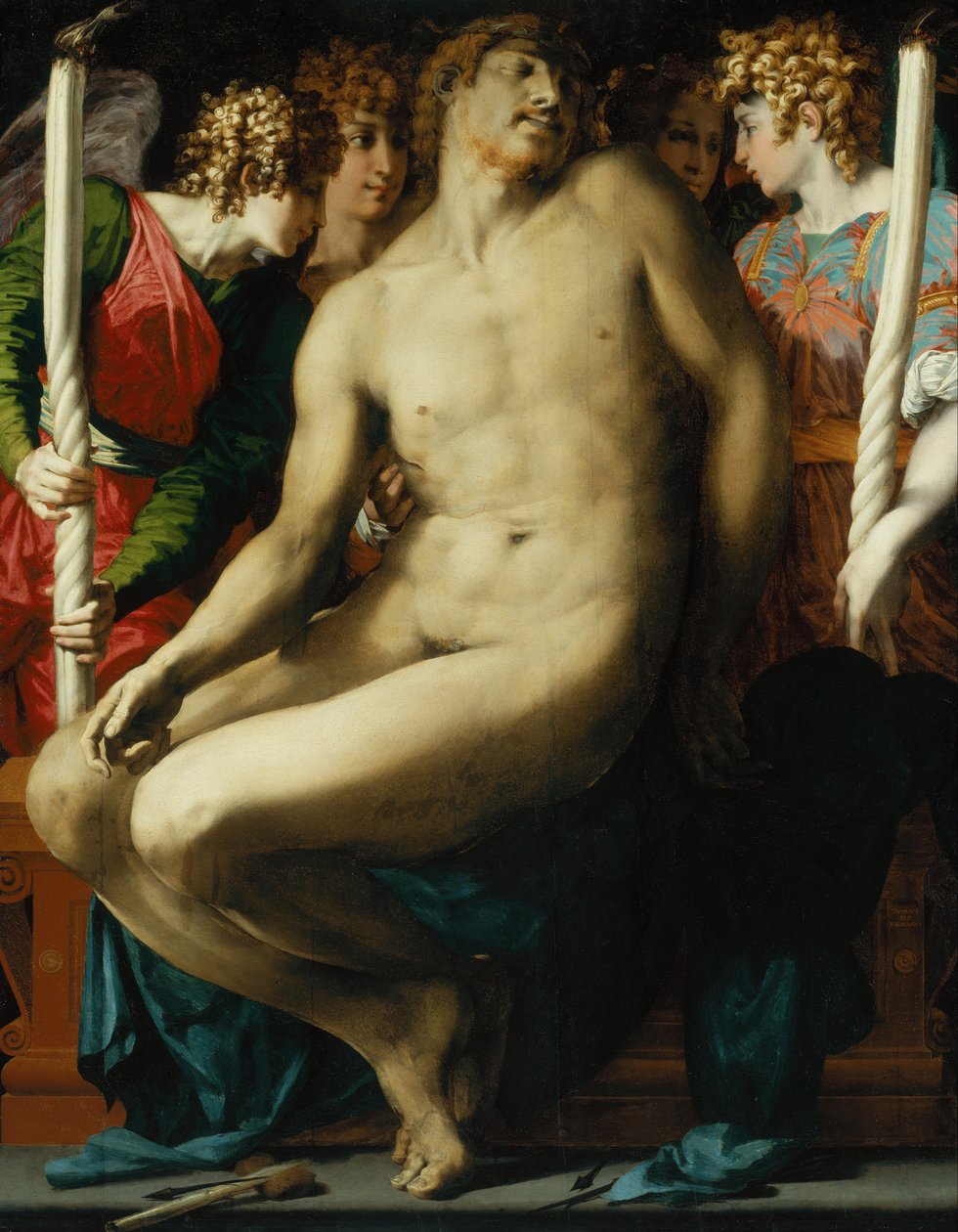 The Dead Christ with Angels by Giovanni Battista Rosso Fiorentino