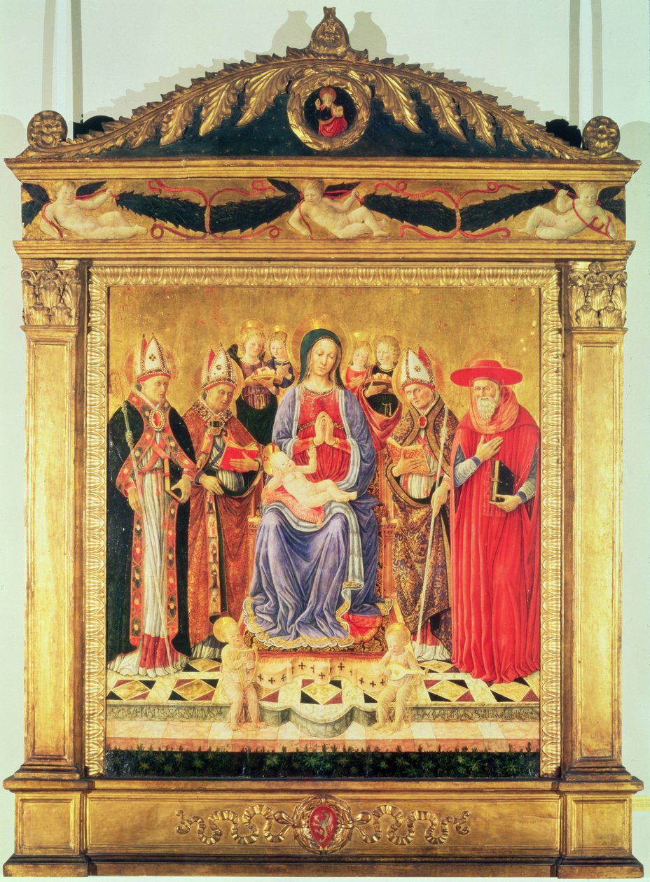 The Virgin and Child Enthroned with Saints by Giovanni Boccati or Boccatto