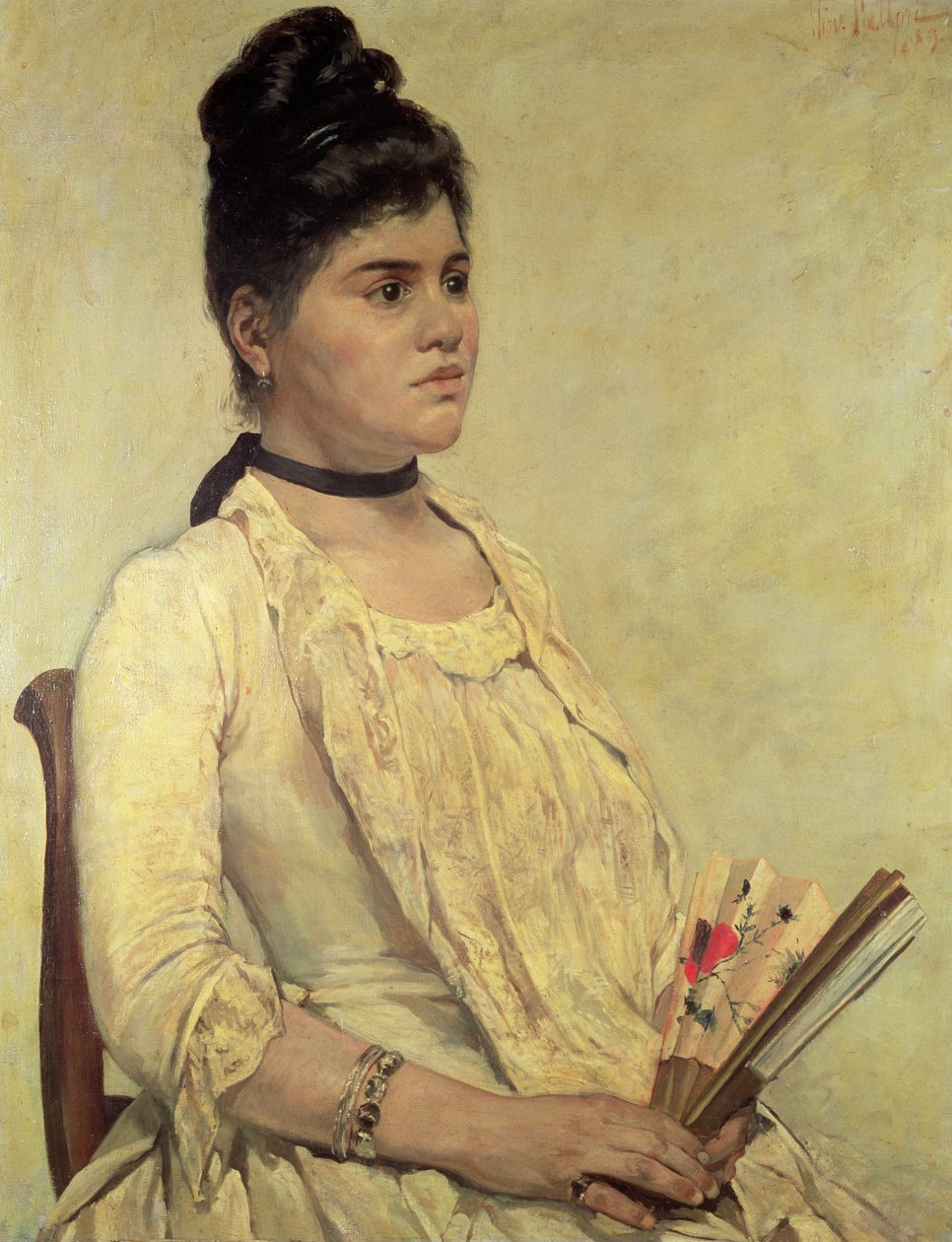 Portrait of the Step Daughter by Giovanni Fattori