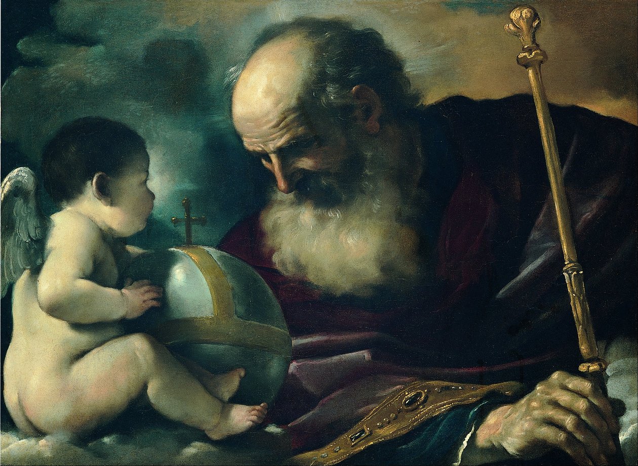 God the Father and Angel by Giovanni Francesco Barbieri