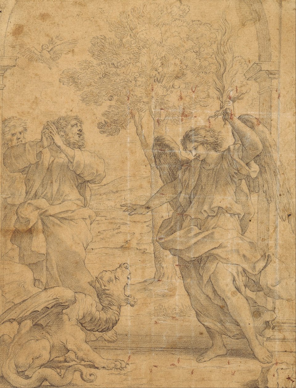 Archangel Uriel and the Dragon by Giovanni Francesco Romanelli