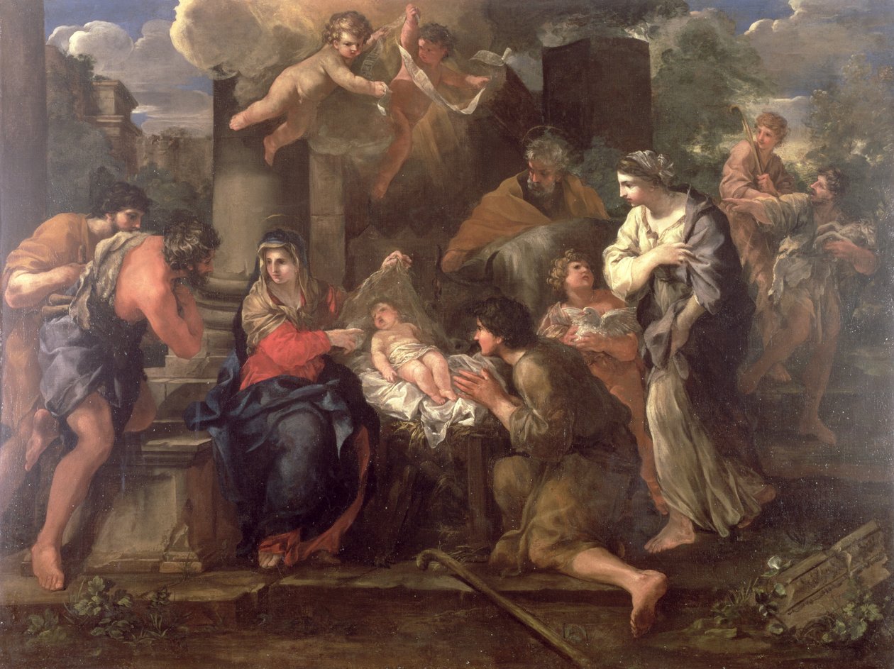The Adoration of the Shepherds by Giovanni Francesco Romanelli