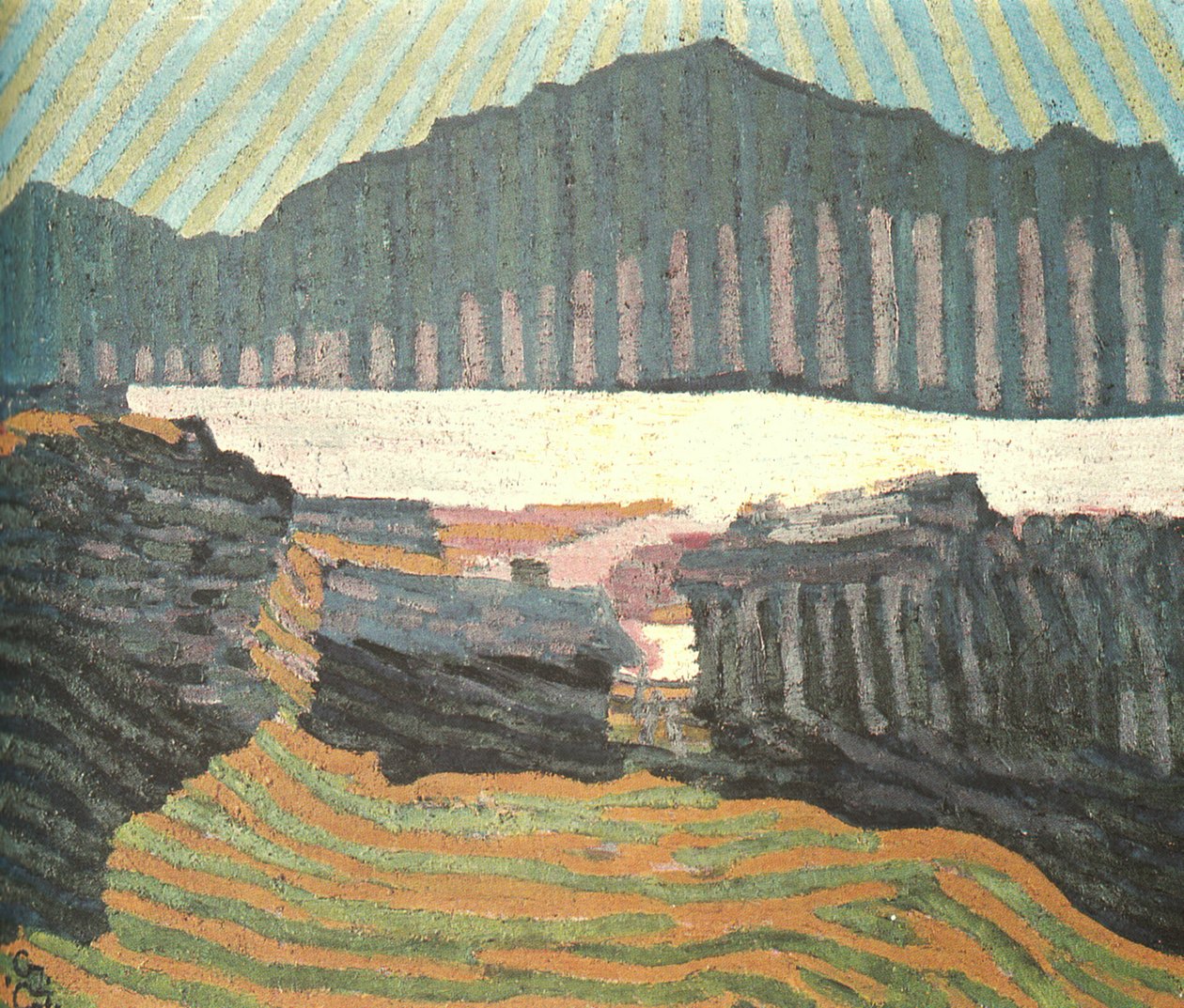 View of Capolago, Ticino by Giovanni Giacometti