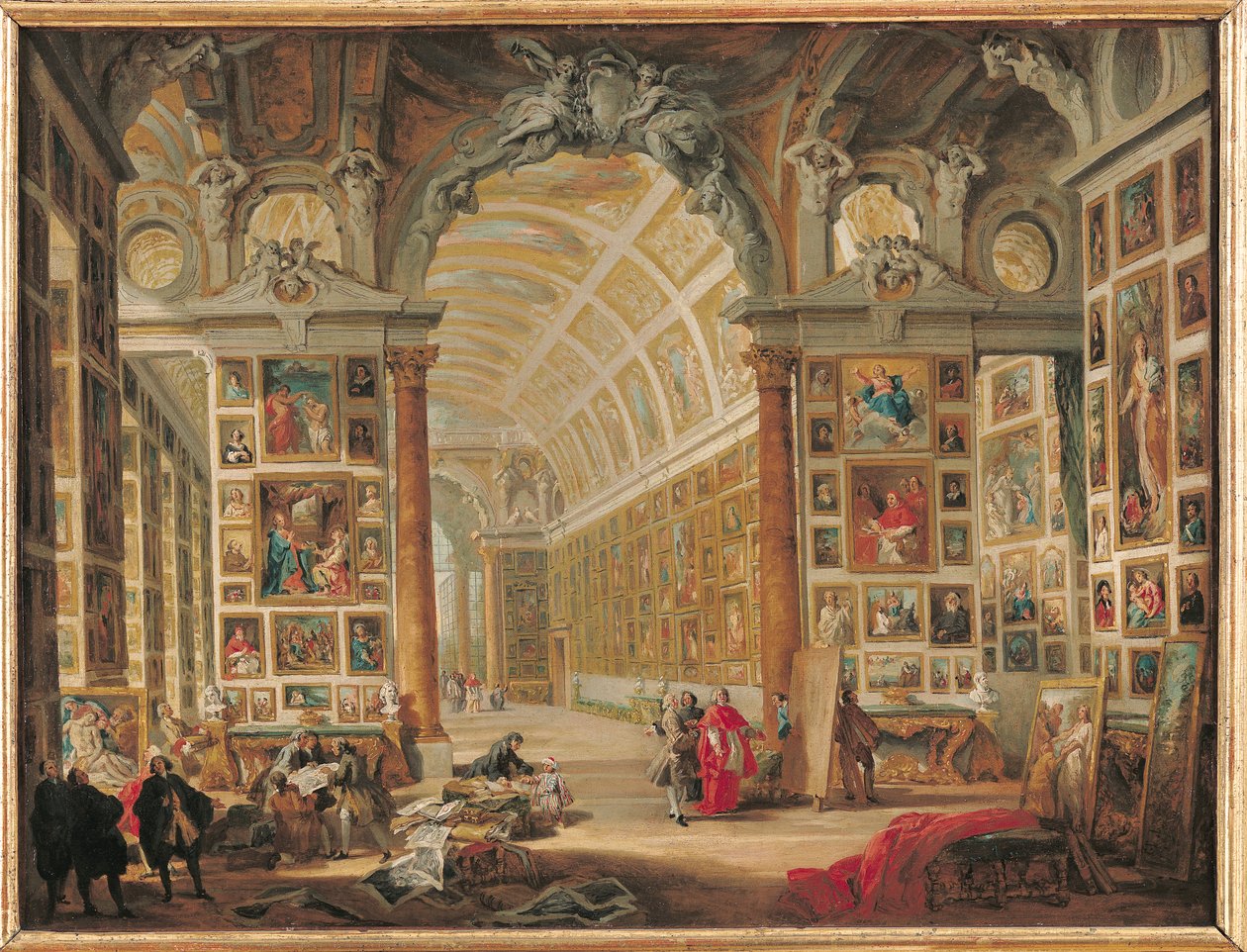 The Gallery of Cardinal Silvio Valenti-Gonzaga in Rome, 1749 by Giovanni Paolo Pannini