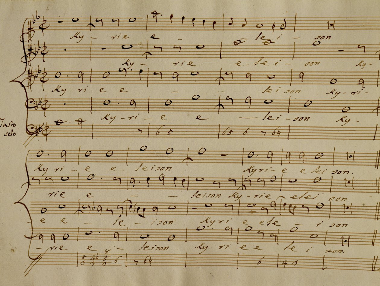 Score of the Kyrie Eleison from the 