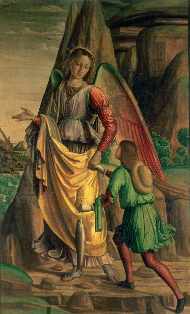Tobias and the Angel by Giovanni Santi or Sanzio