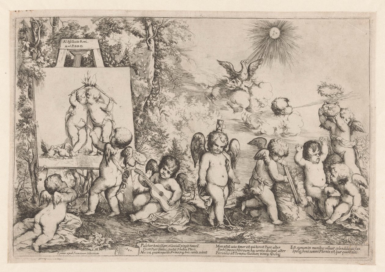 Allegory with Putti by Giovanni Andrea Podesta