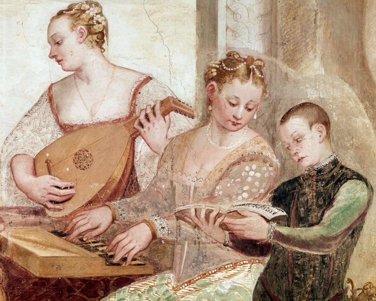 The Concert (detail) by Giovanni Antonio Fasolo