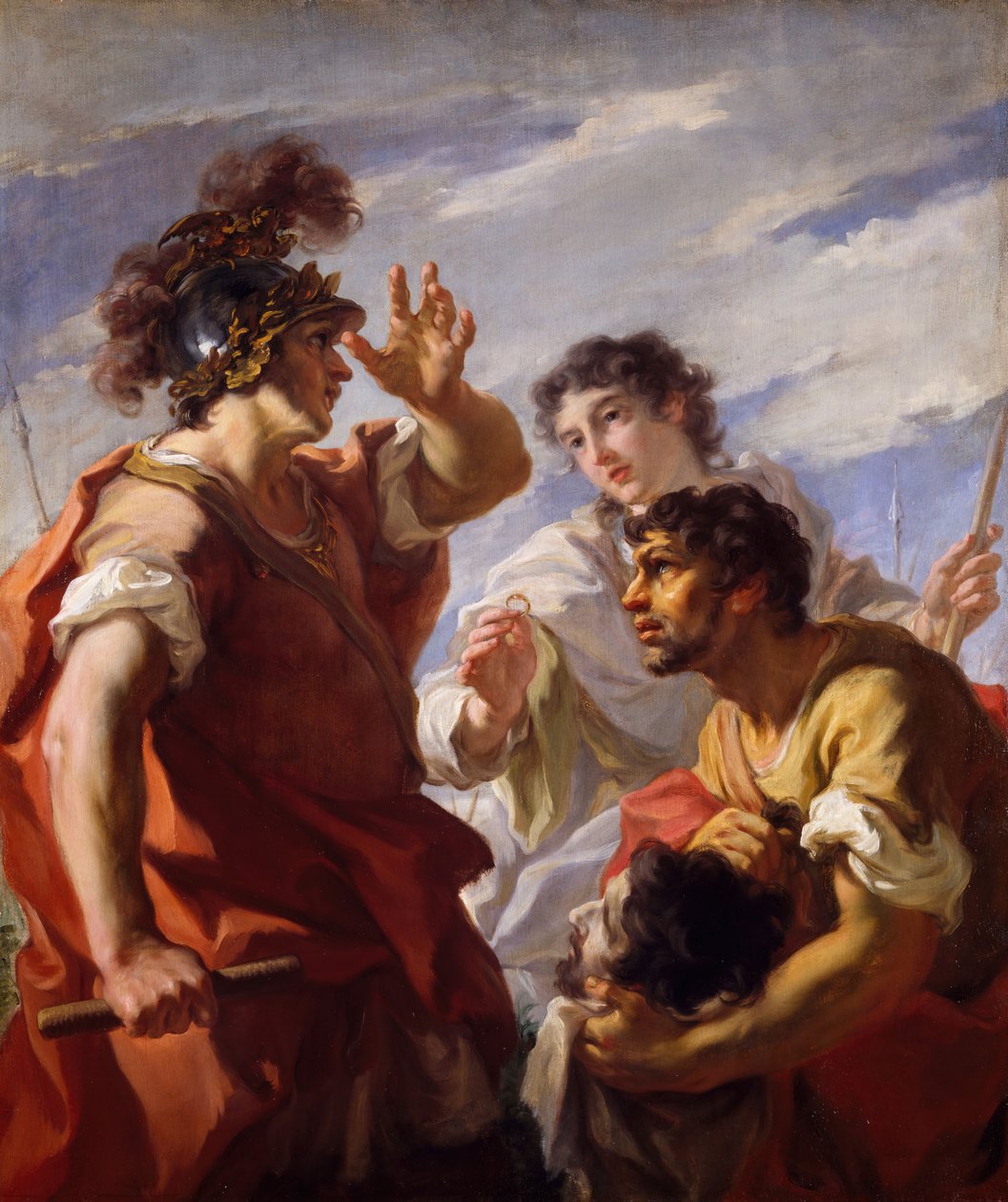 Caesar Before Alexandria by Giovanni Antonio Pellegrini