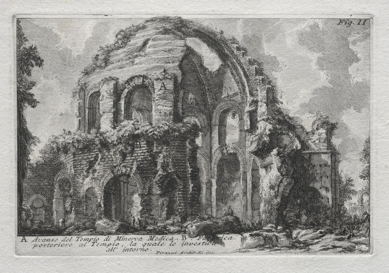 Remains of the Temple of Minerva Medica by Giovanni Battista Piranesi