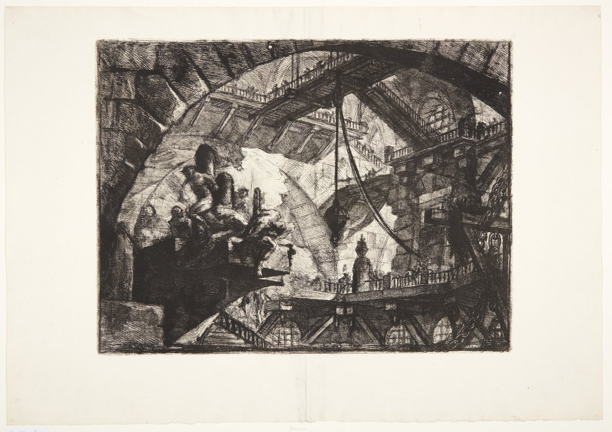 Prisoners on a Projecting Platform by Giovanni Battista Piranesi