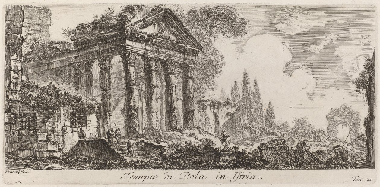 Temple of Pula in Istria by Giovanni Battista Piranesi