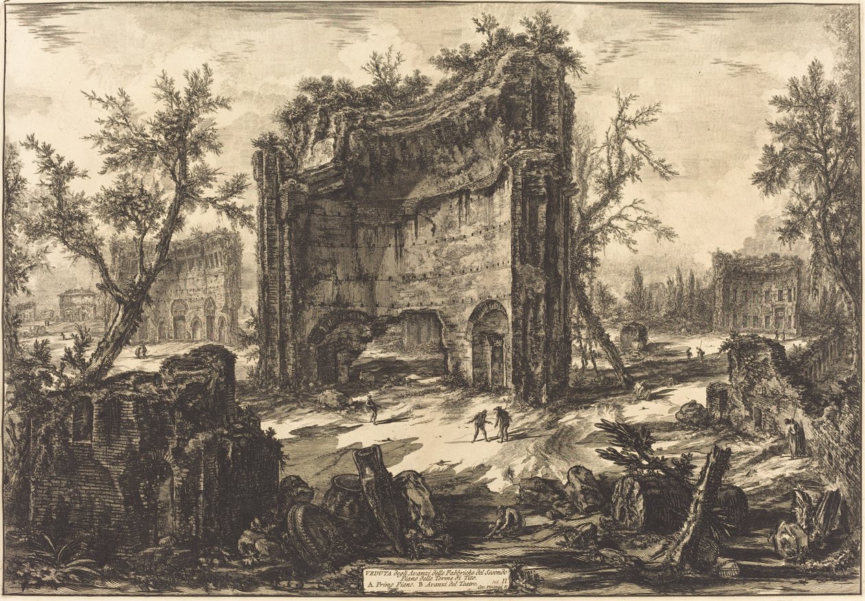 View of the Baths of Titus by Giovanni Battista Piranesi