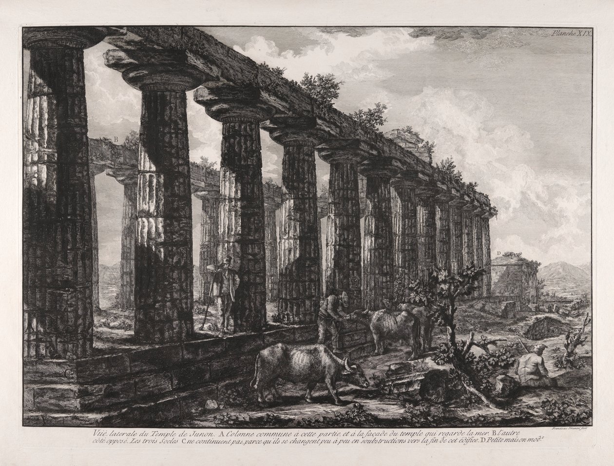 Lateral View of the Temple of Juno by Giovanni Battista Piranesi
