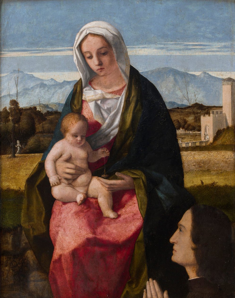 Madonna and Child with Donor by Giovanni Bellini