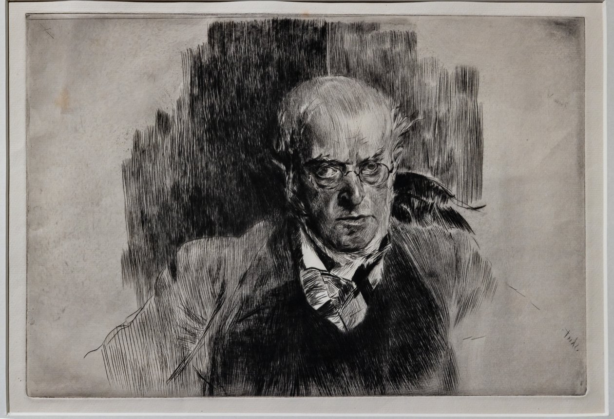 Portrait of the Painter Adolph Menzel by Giovanni Boldini