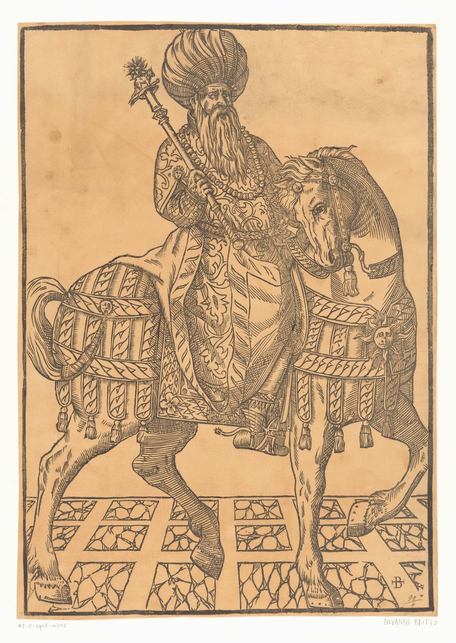 Man with Turban on Horseback by Giovanni Britto