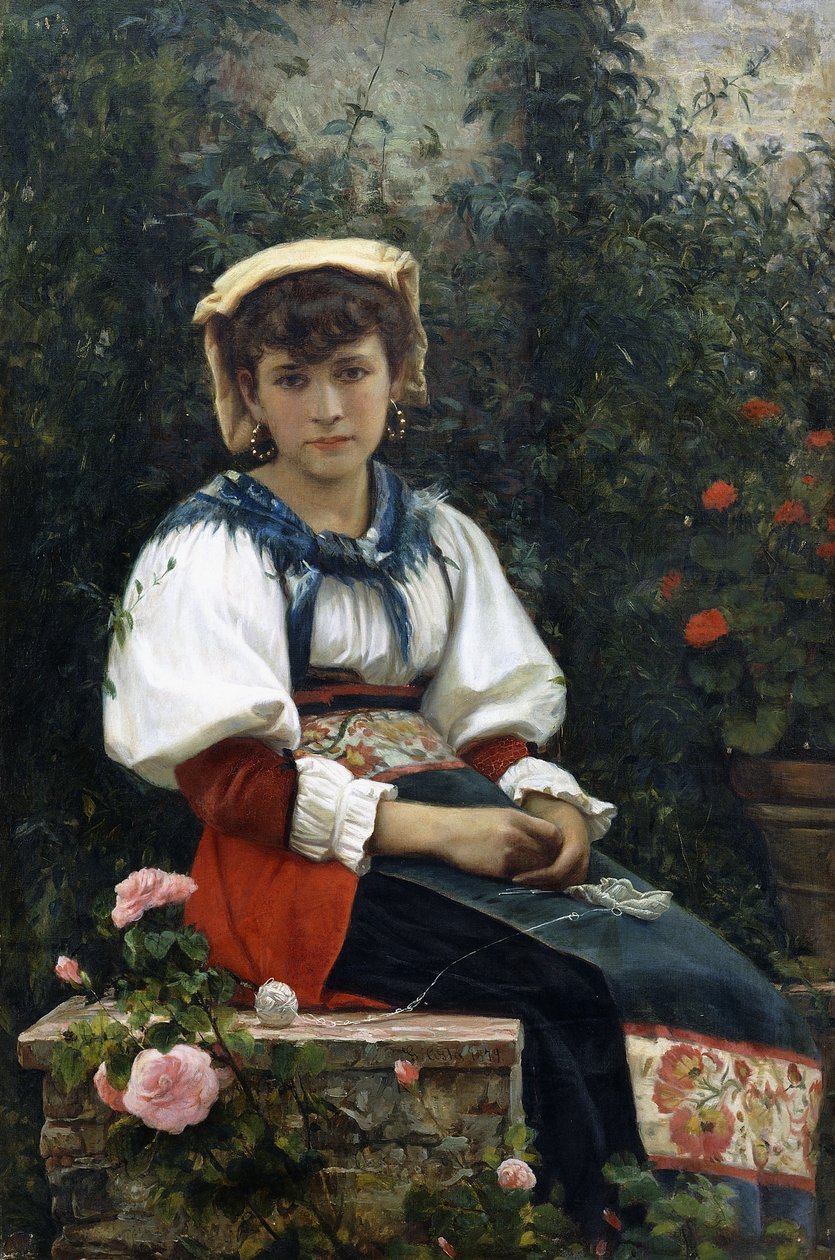 A Tuscan Beauty by Giovanni Costa