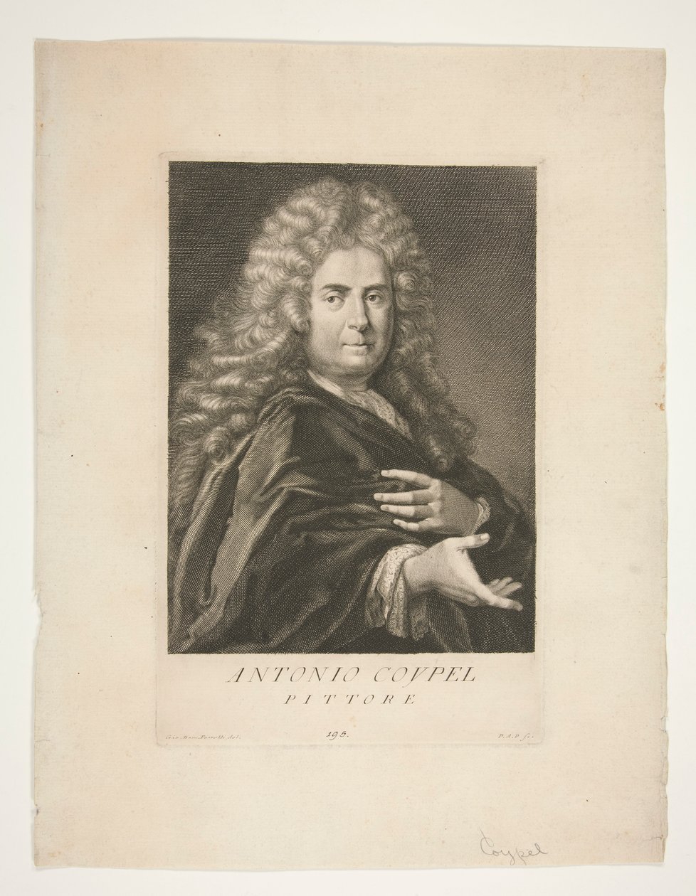 Portrait of Antoine Coypel by Giovanni Domenico Ferretti