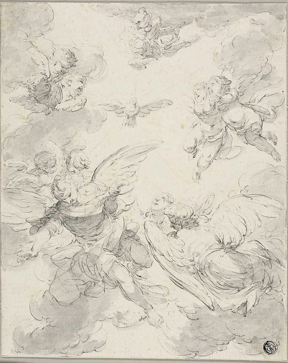 The Holy Ghost and Angels by Giovanni Domenico Ferretti