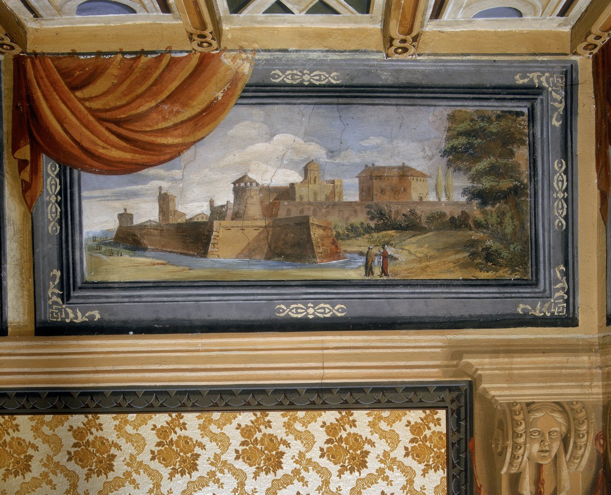 Rural Landscape with Buildings by Giovanni Francesco Barbieri