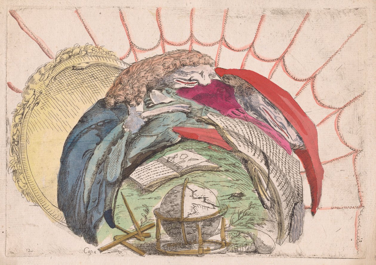 Scholars Consulting Books and a Globe by Giovanni Francesco Costa