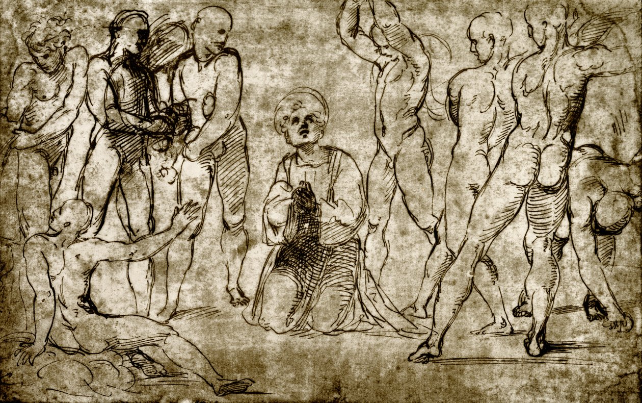 Stoning of St. Stephen by Giovanni Francesco Penni