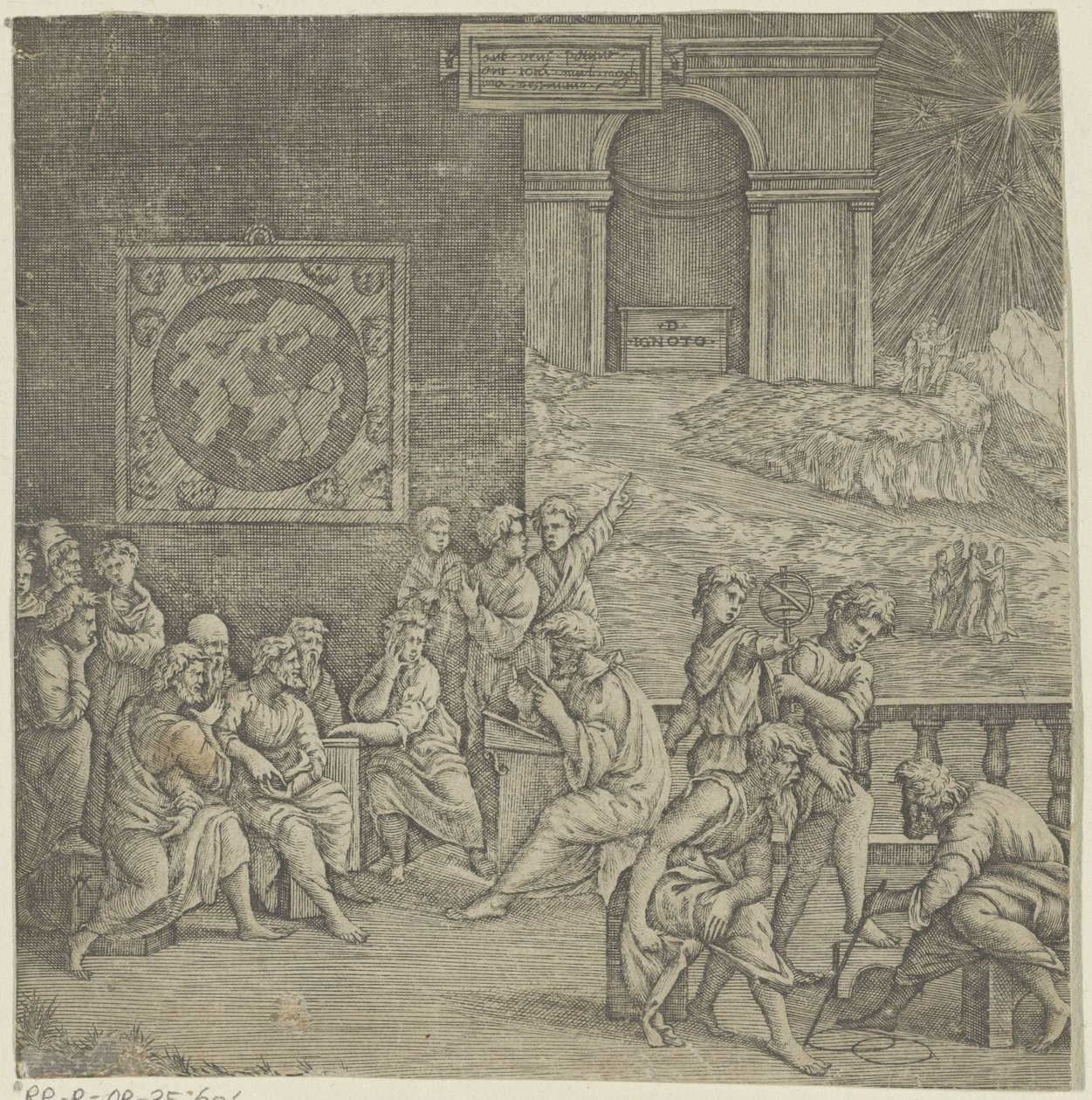 School of a Philosopher by Giovanni Jacopo Caraglio (attributed to)