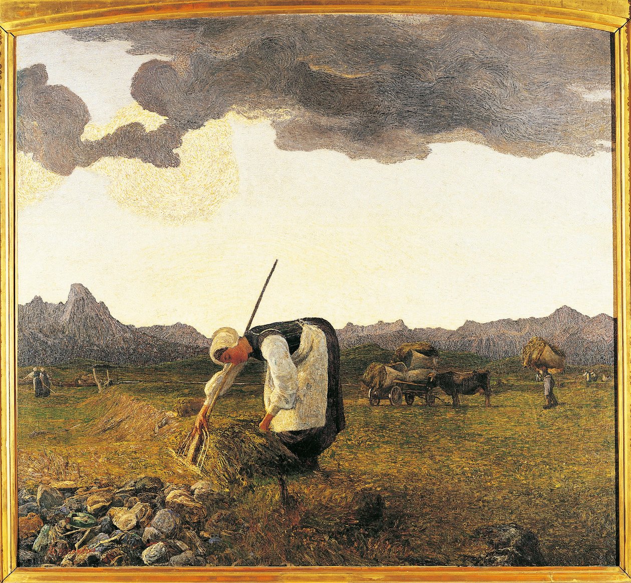 The Hay Harvest by Giovanni Segantini