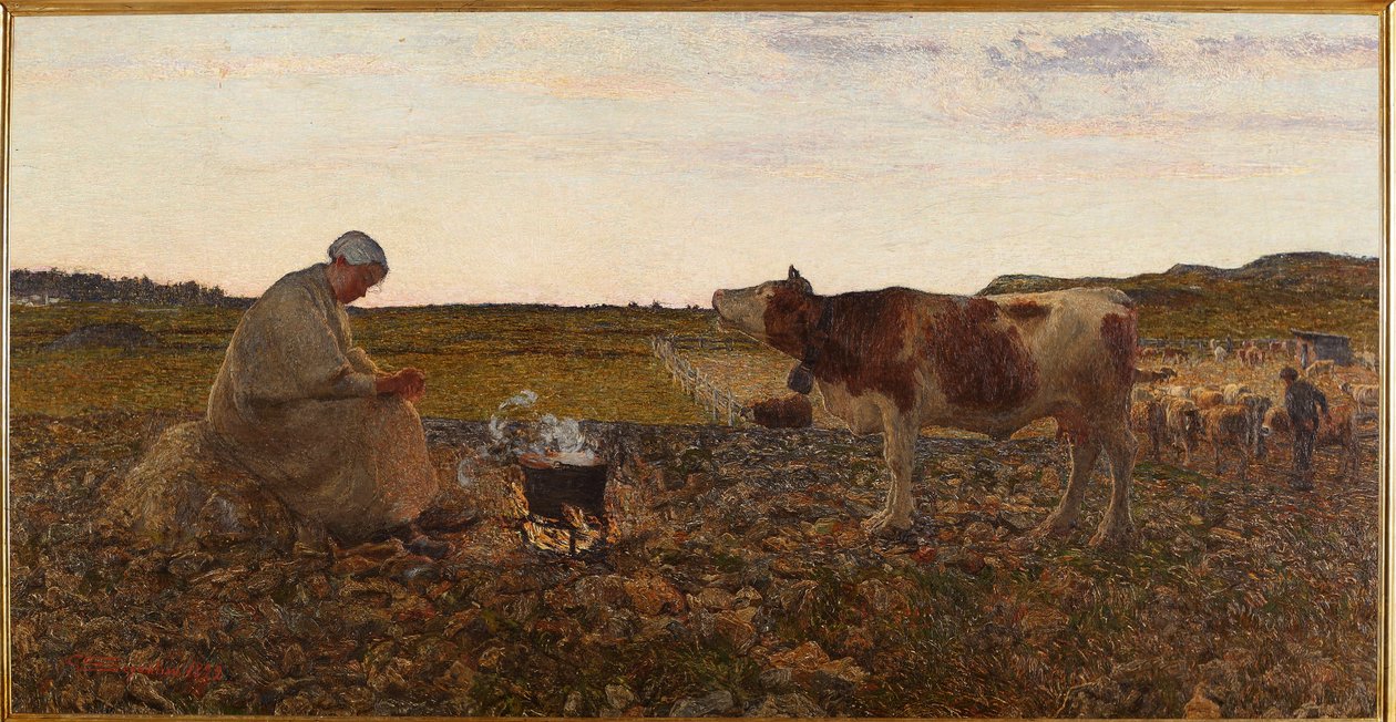 The Sad Hour by Giovanni Segantini