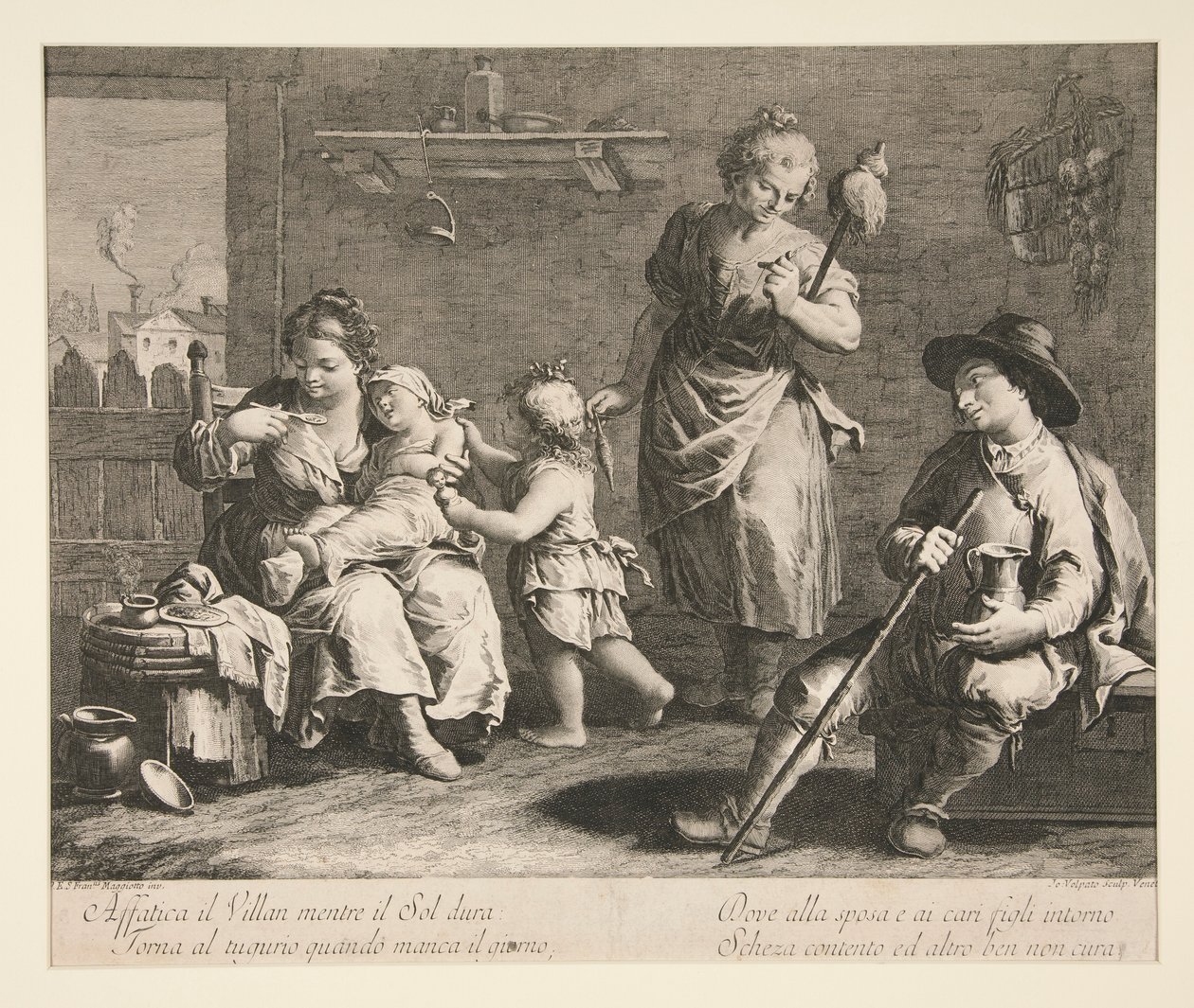 Affatica il Villan mentre il Sol dura by Giovanni Volpato