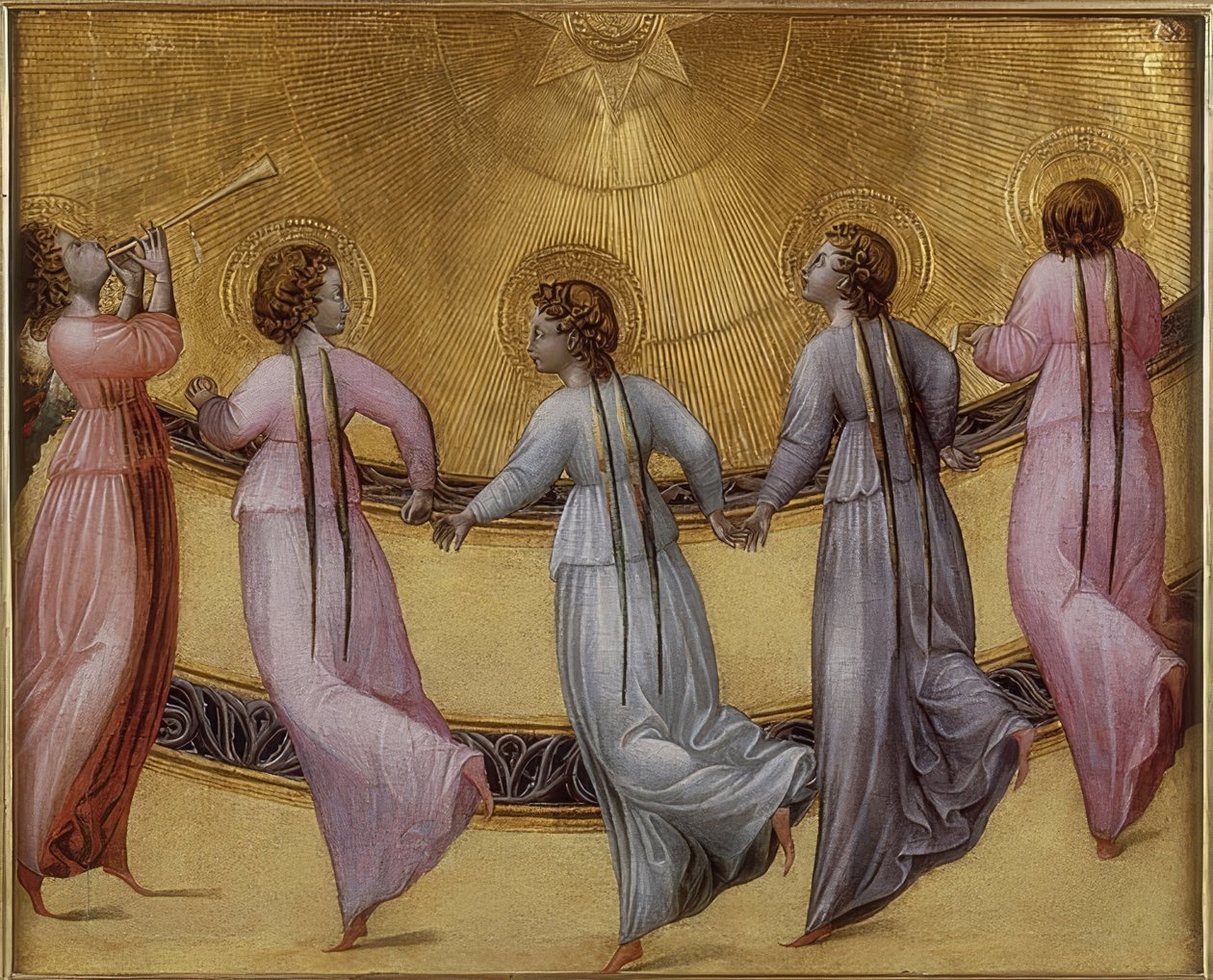 Five Dancing Angels. c1436 by Giovanni di Paolo