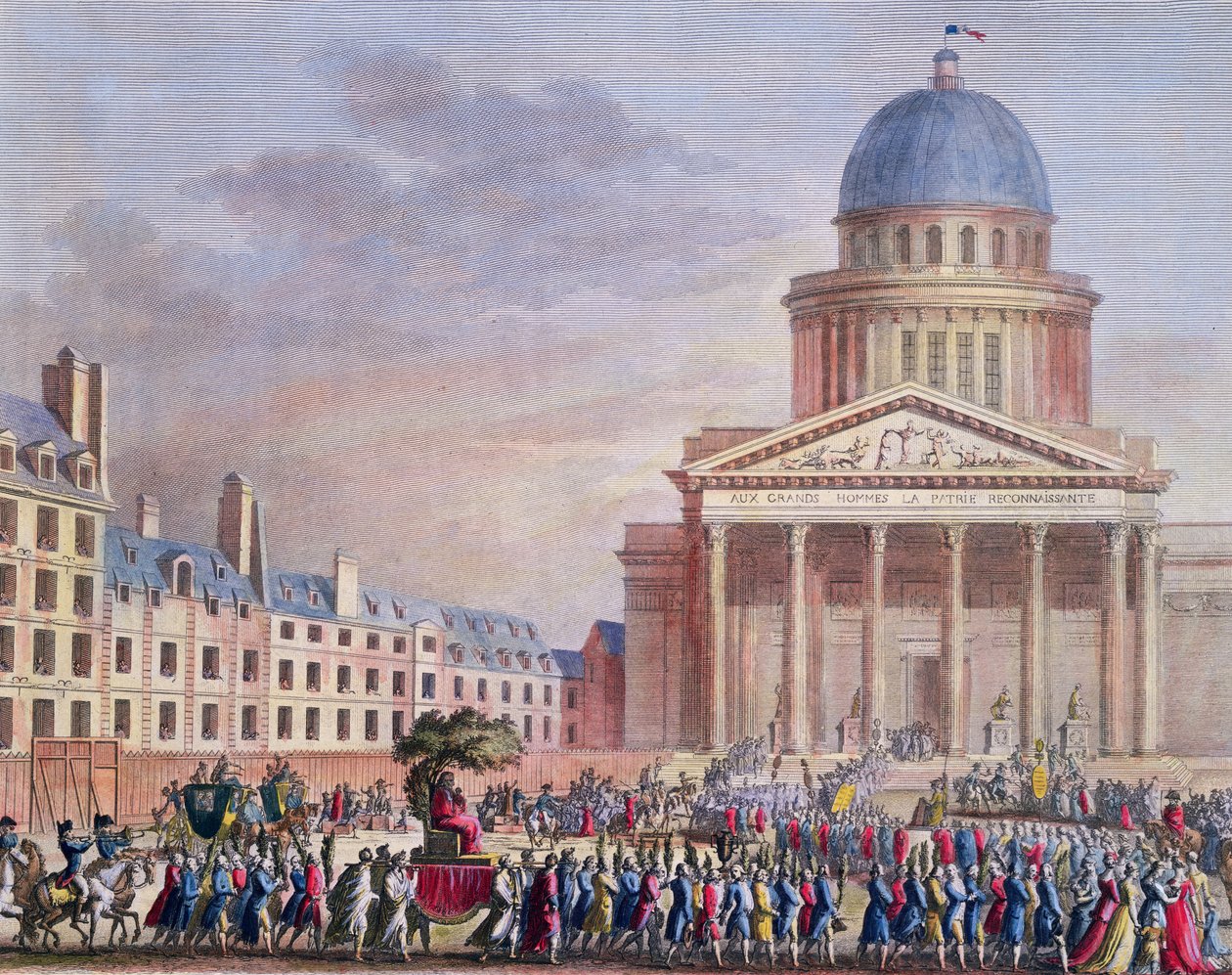 Apotheosis and Funeral Procession of Jean-Jacques Rousseau to the Pantheon, Paris, 21st October 1794 by Karl Girardet