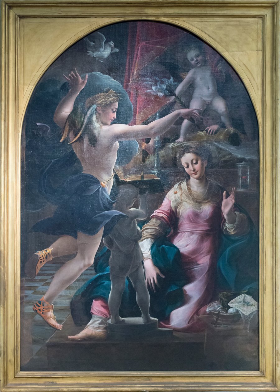 The Annunciation by Girolamo Mazzola Bedoli