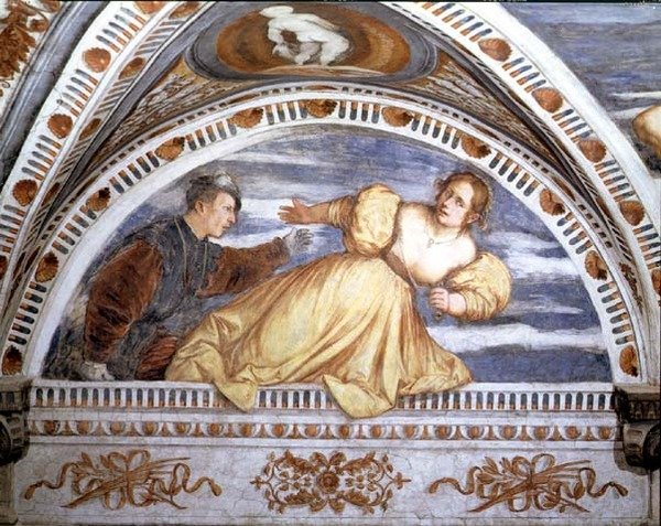 Tarquin and Lucretia by Girolamo Romanino