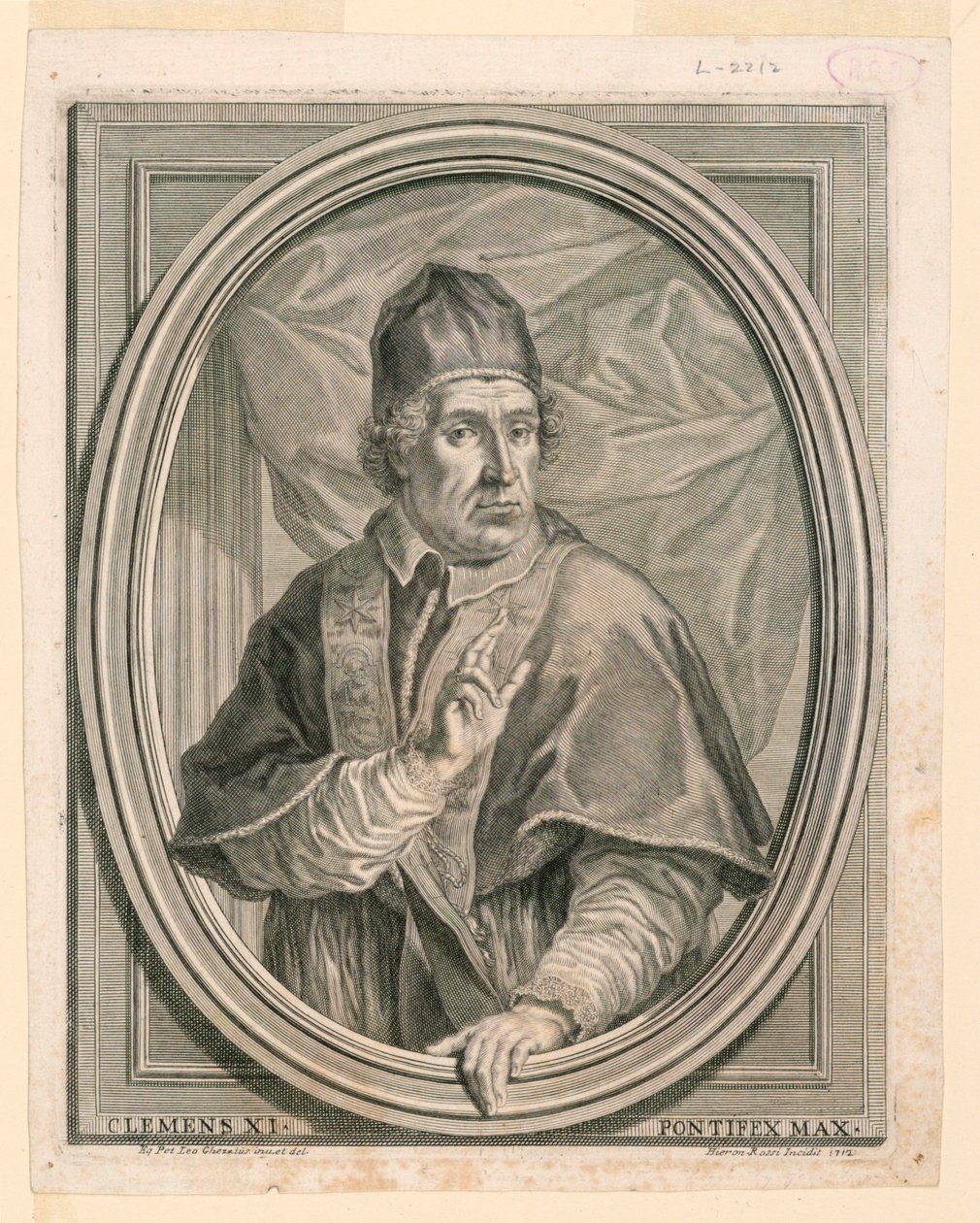 Portrait of Pope Clement XI by Girolamo Rossi